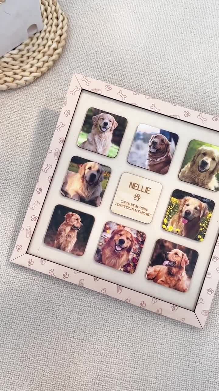 Personalized Pet Photo Collage Frame: Wooden Pet Memorial Gift video poster