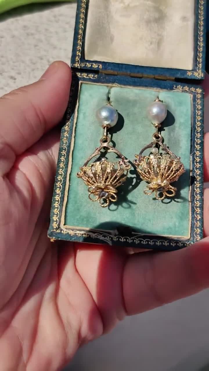Orecchini pendenti a goccia in stile bohémien, vintage, con