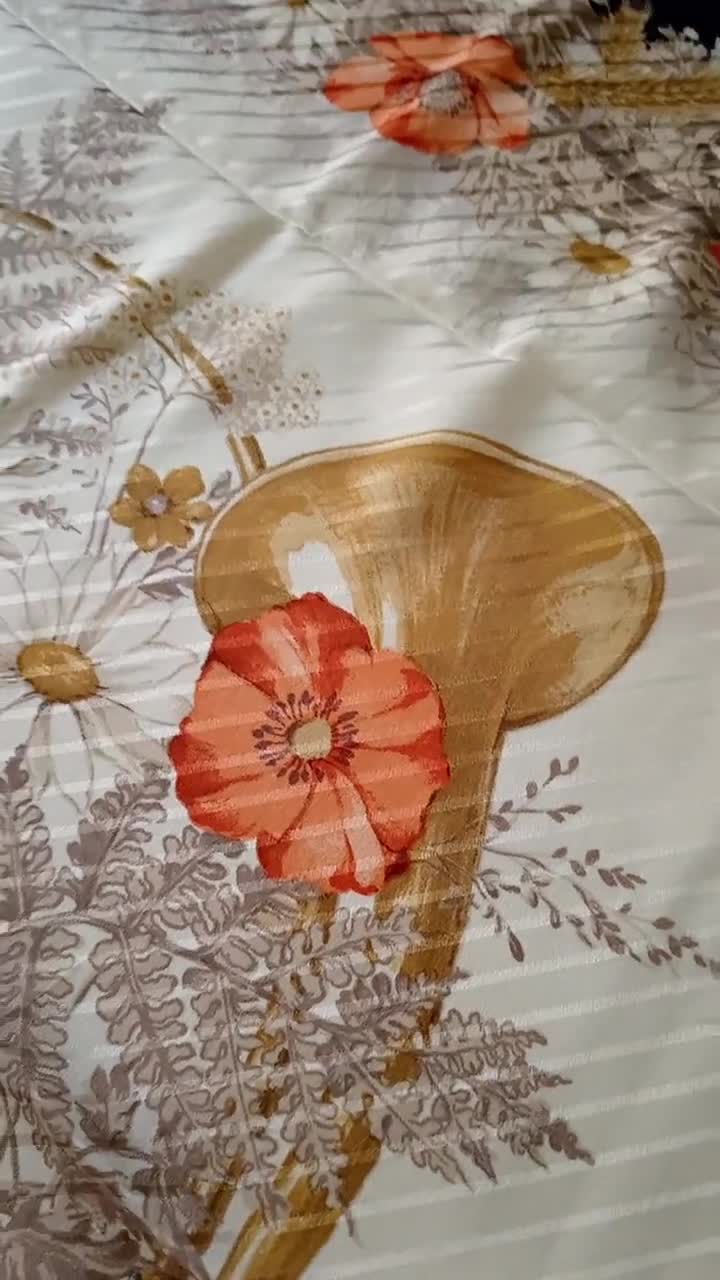 Foulard Vintage Marina D'Este En Soie 100% - Modèle Rouge Occasion