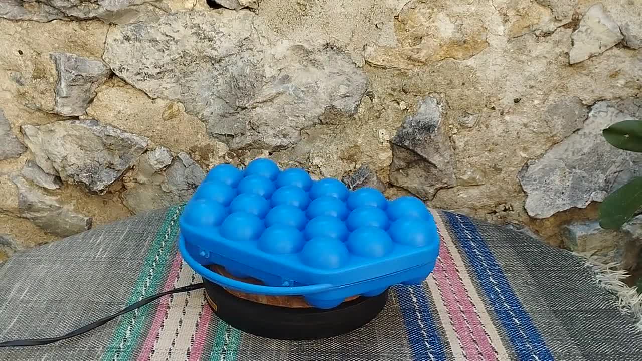 Vintage Soviet 20 Egg Shopping Bag, Plastic Blue Egg Box With