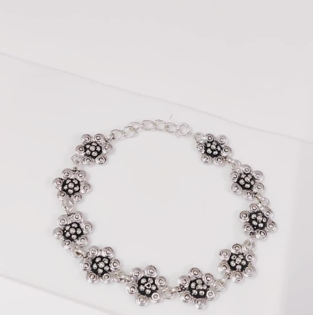 SILVER925 SUNFLOWER BRACELET/シルバー/ブレスレット