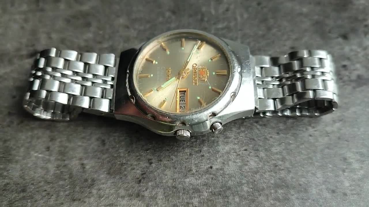 【ORIENT】810305-40 スーパースリム 80's ヴィンテージ 1980's ORIENT 3 Star Men's Watch Vintage Japanese Mechanical