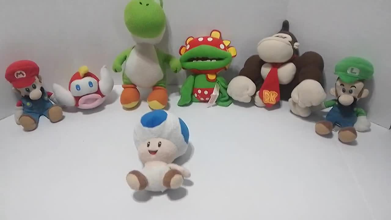 スーパーマリオブラザーズのキャラクター人形ぬいぐるみ7体セット