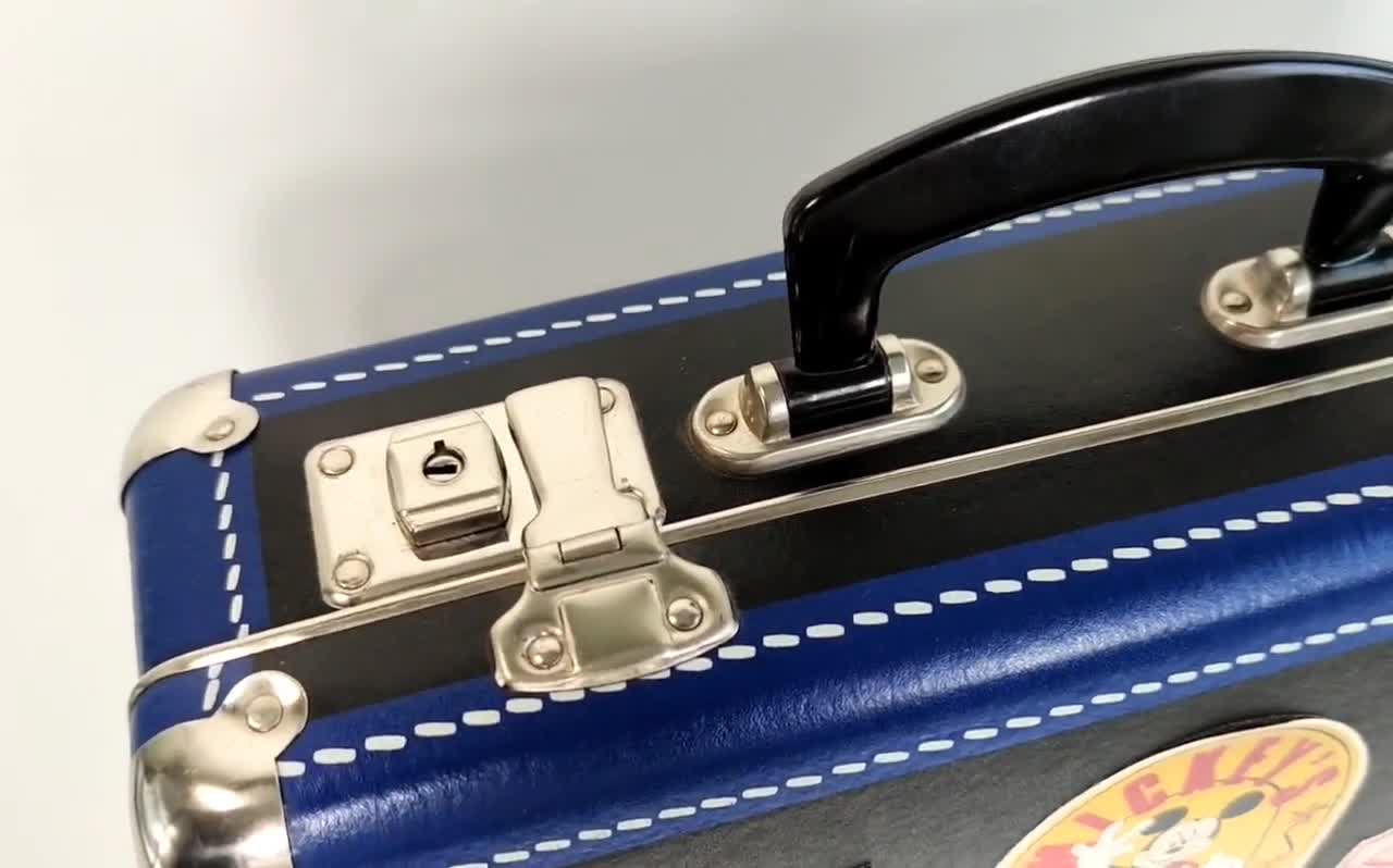 Vintage 90s Disney Mickey Suitcase, Mickey's World Tour 1001