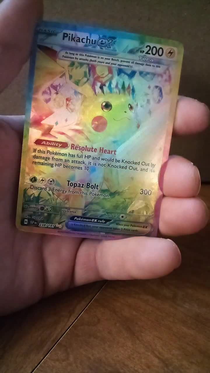 Special Illustration Rare Pikachu Ex Pokemon Cards English and