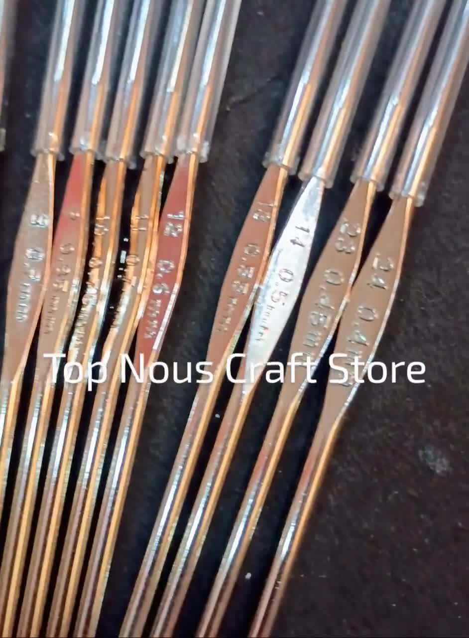 17 TULIP Steel Crochet Hooks for Fine Lace Size 0/1.75mm to Size