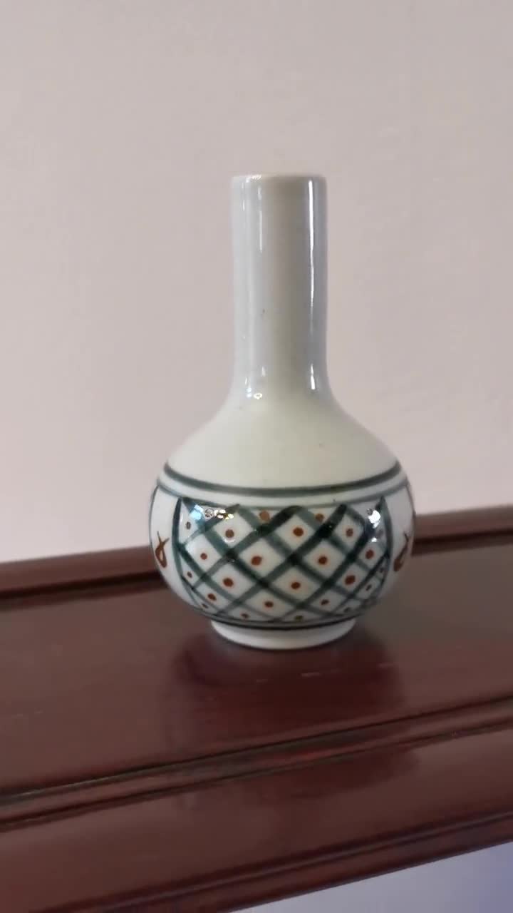 1970年代 益子焼 花瓶 会津本郷焼 鹿の子文様 - Etsy 日本
