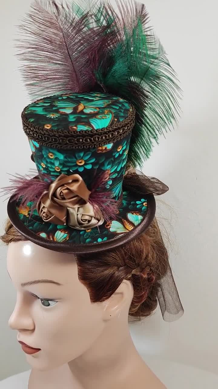 Mini Chapeau Sorcière Gothique Noir Chic Avec Araignée