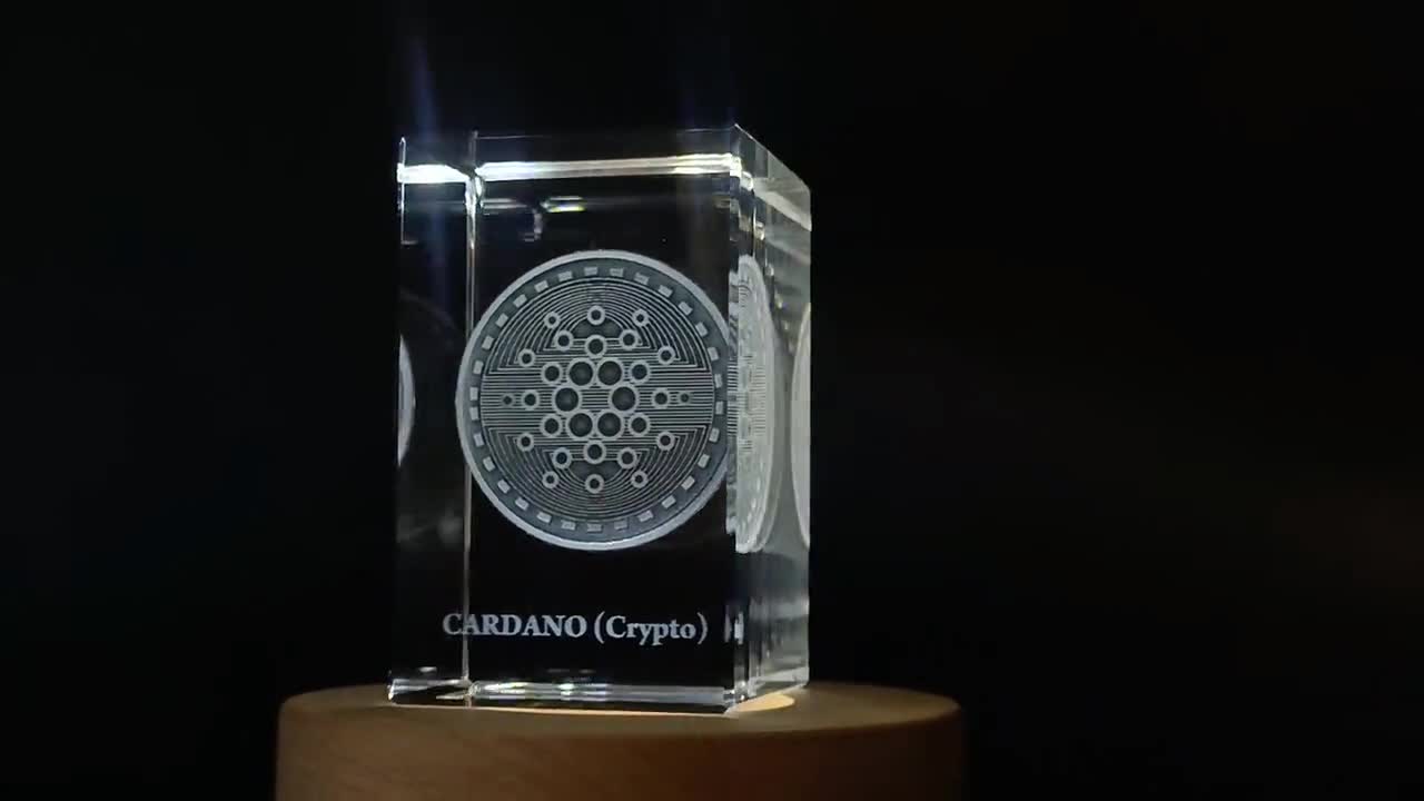Cardano 3D Engraved Crystal | Award & Recognition Collectible
