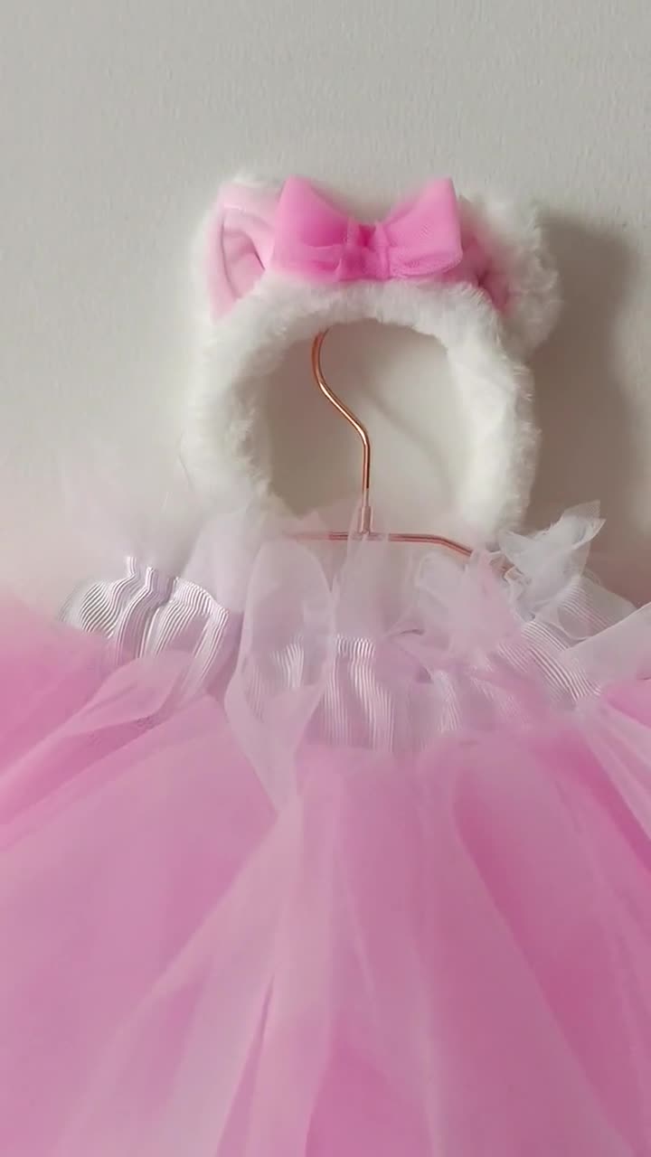 Costume Da Fenicottero Per Donna, Set Da 6 Pezzi Con Gonna In Tulle Rosa, Cerchietto, Orecchini, Guanti E Calze, Per Carnevale E Feste Hawaiane