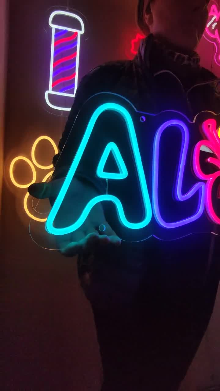 アロハネオンサイン。バーLED装飾。ハワイアンパーティーネオンサイン