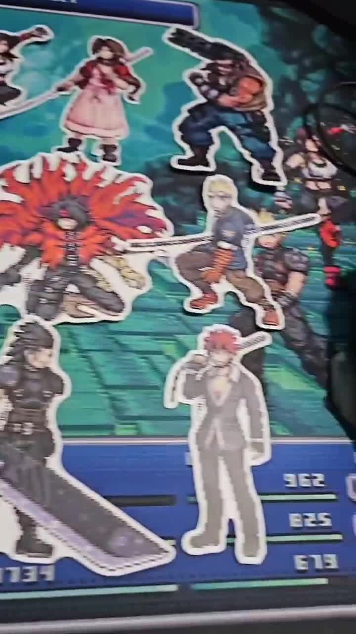 ファイナルファンタジーVII リメイク ピクセルアート ステッカー