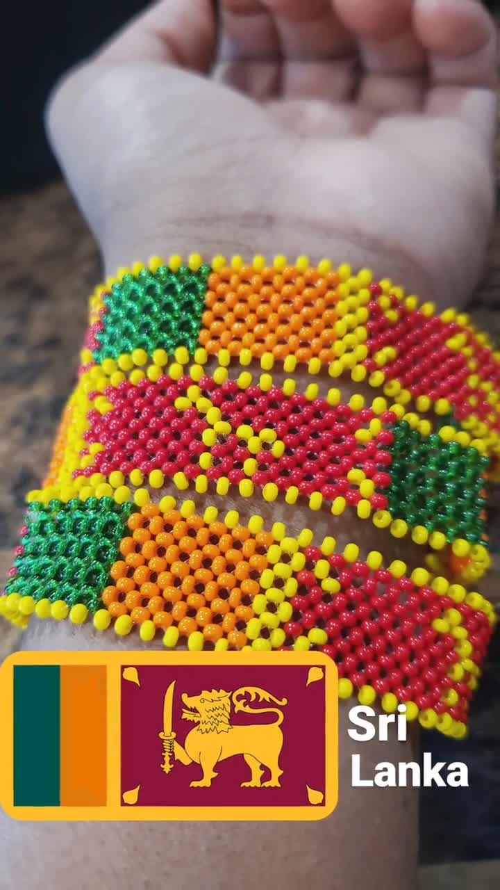 Sri Lanka Flag Bracelet 