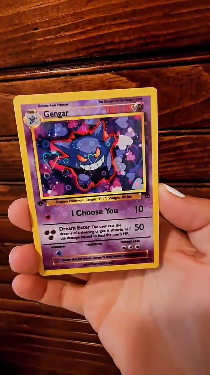 M Gengar & M Shiny Gengar Ex Proxy Pokemon Card Premium Quality Set 2 Cards  -  Israel