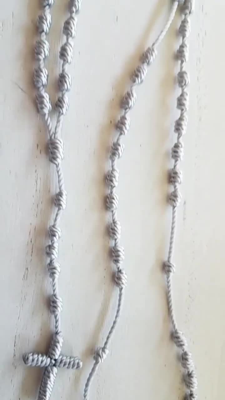 Pin on Bow-Tie Knotted Twine Rosary