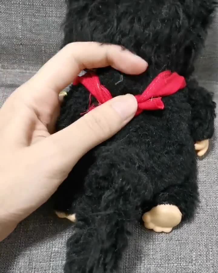 ヴィンテージ 動物 ぬいぐるみ モンチッチ モンチッチ ニャミー 黒 白