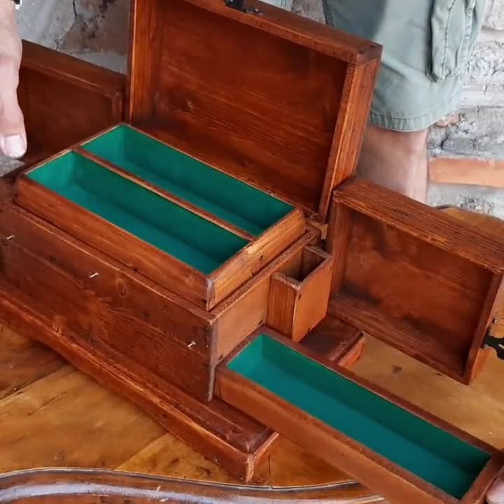 Antique wooden hat box made with fine wood antique luggage - Ruby Lane
