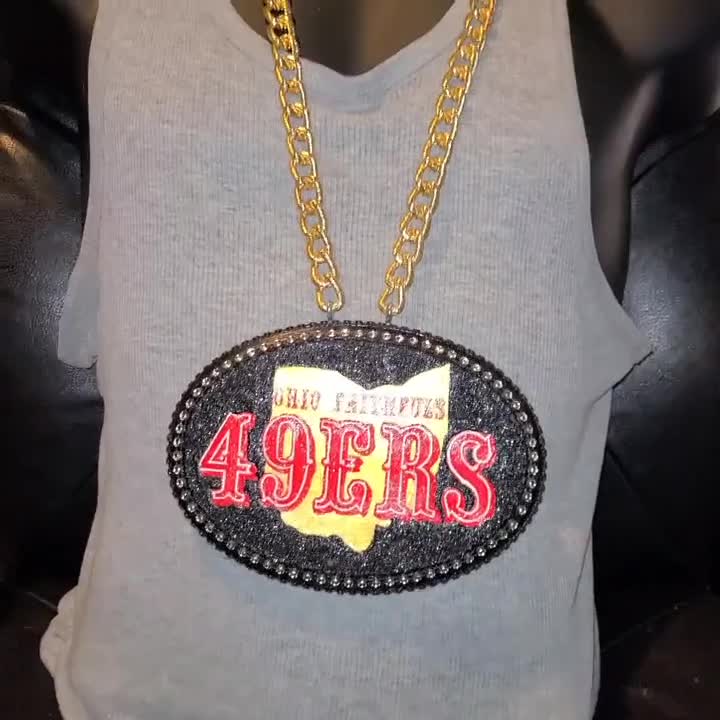 San Francisco 49ers Chain Necklace Bling All States Ohio Texas -   Hong  Kong