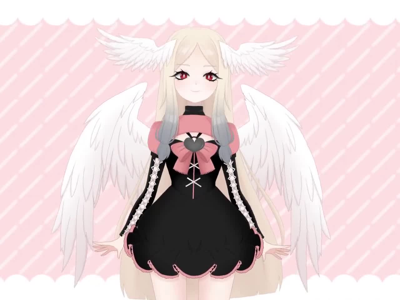 Rigged Wings for Live2D Vtuber,facerig anime character models