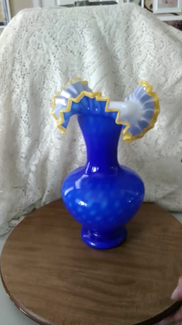 A 14 Inch Tall Arte Murano Kristall Mery Cobalt Blue Bulb