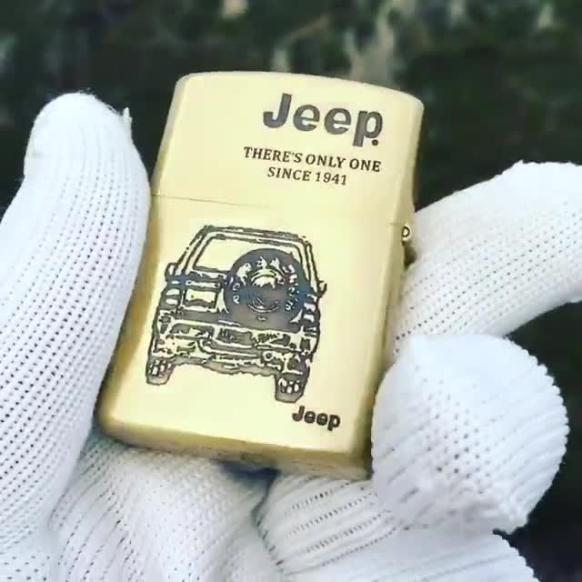 Zippo Jeep Car Golden Engaraved Rare Custom Handmade Lighter - Etsy