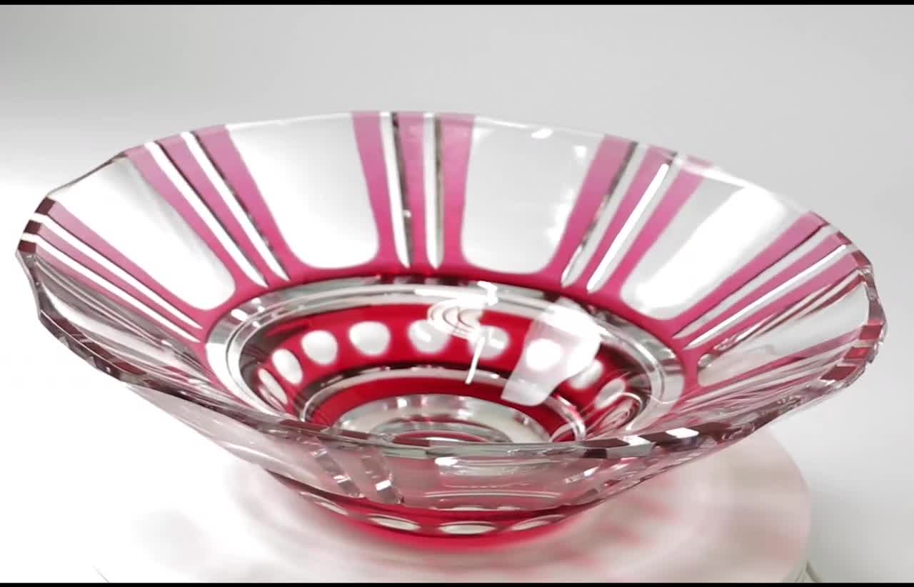 Large Crystal Bowl - Val Saint Lambert - Etsy