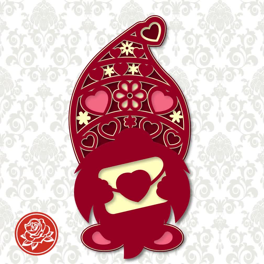 Gnomes Background Valentine's Day ADD-ON Layer Digital Stencil Design –  Stencil Expressions