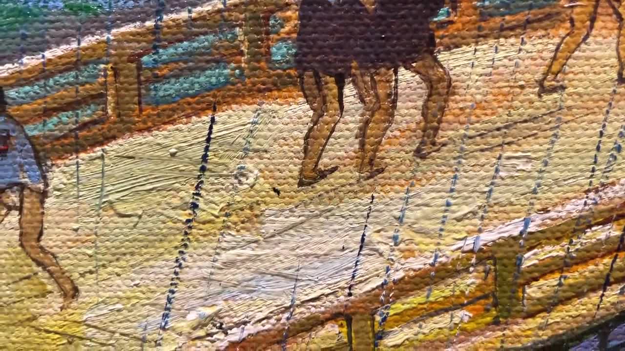 雨の中の橋、ゴッホの複製、キャンバスに手描きの油彩 - Etsy 日本