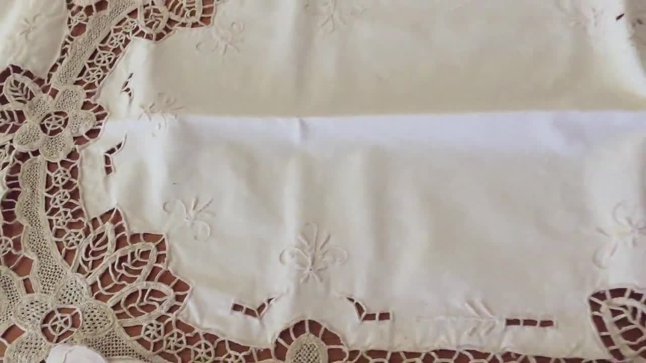 Stoffa Pizzo Ricamo Europeo 14cm Larga - Per Tende, Tovaglie E Abiti Da Sposa Fai Da Te - Foto 11