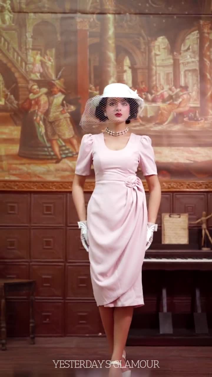 pink vesper dress Vesper bengaline bandeau side drape detail maxi dress in pink