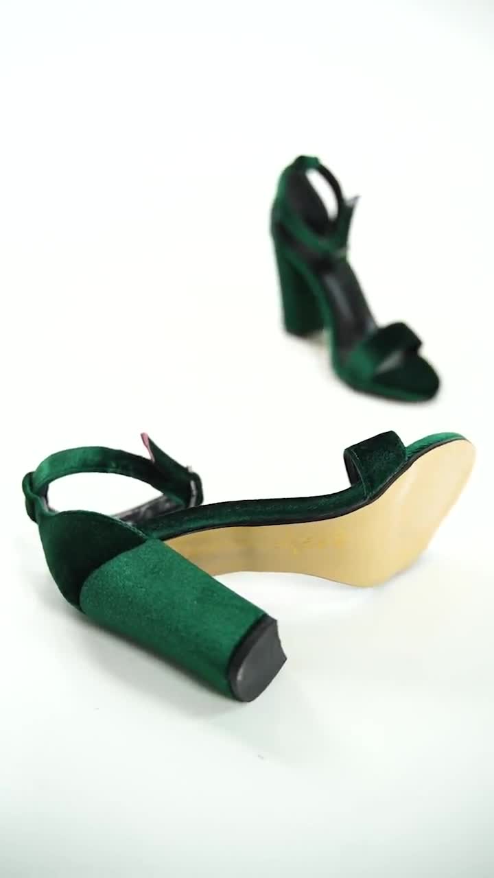 Cute Green Heels - Ankle Strap Heels - Dress Sandals - Lulus