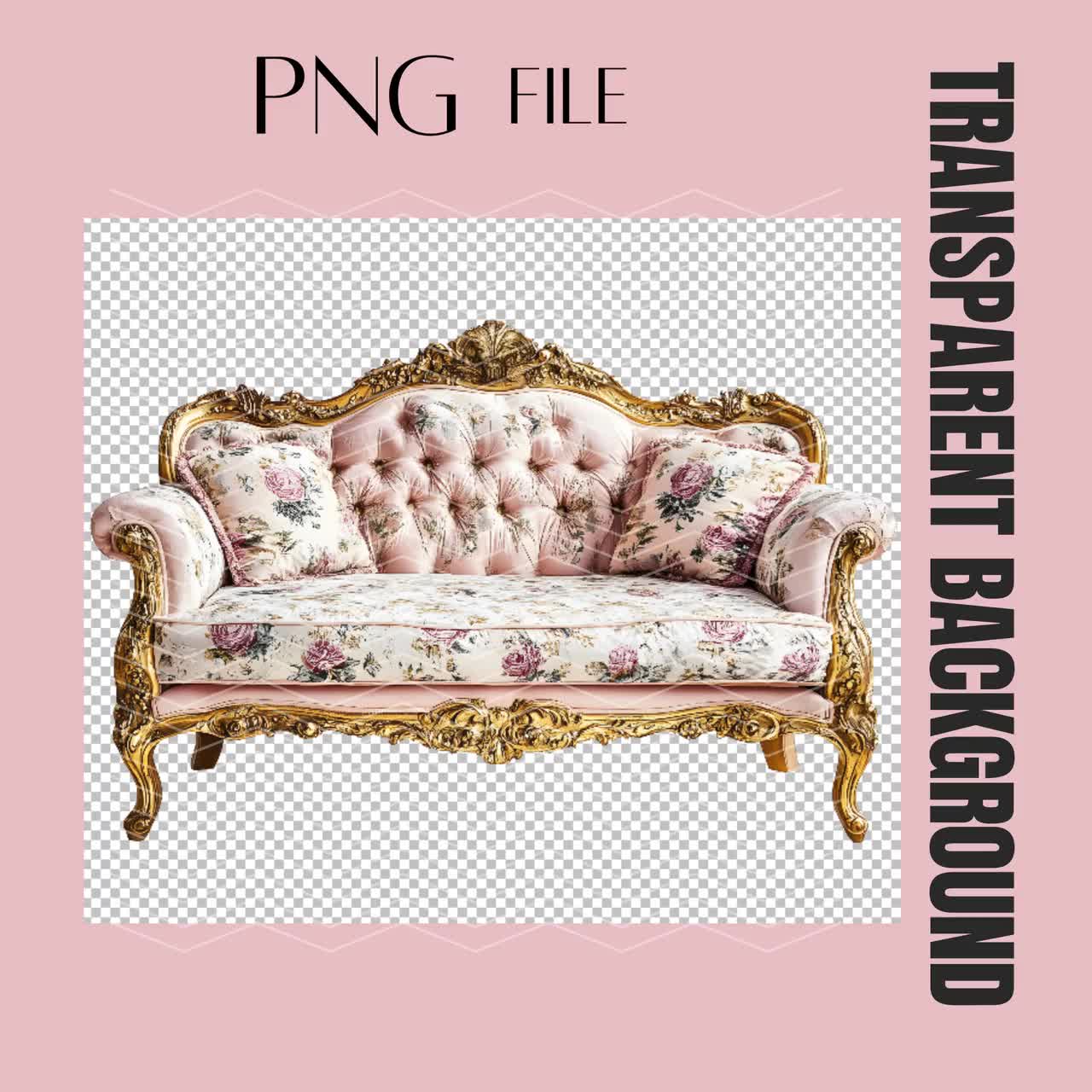 Victorian Rococo Clipart Bundle: French Furniture PNG Graphics