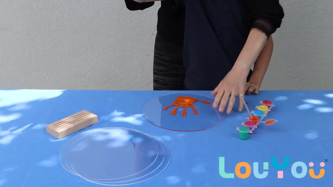 Familien Handabdruck Set Für 5 Personen - Baby Hand & Fußabdruck Mit Massivholzsockel