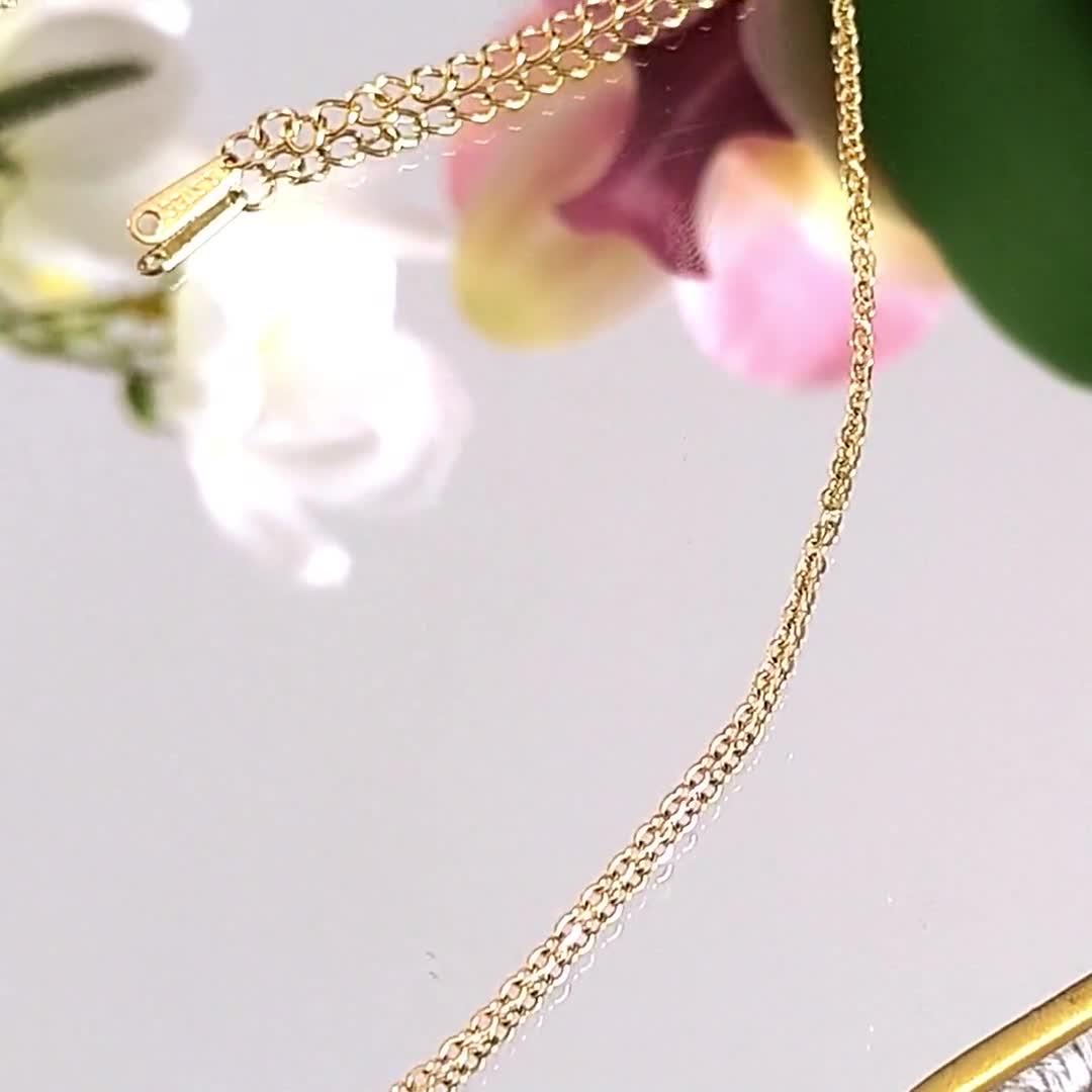 Collana Donna Sole In Acciaio Titanio Placcato Oro 18K – Ciondolo Doppio Strato – Catena Regolabile 40+5 Cm