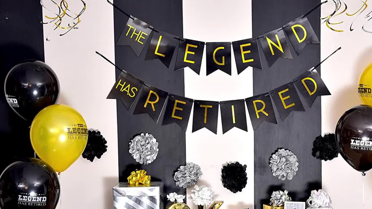 Retirement Decoration Pack the Legend Has Retired Retirement Party Supplies,  Gifts and Decorations by Sterling James Company 