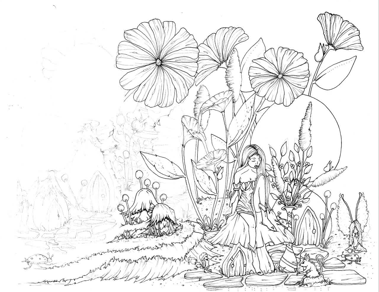 Alphabet Flower Fairy Coloring Pages