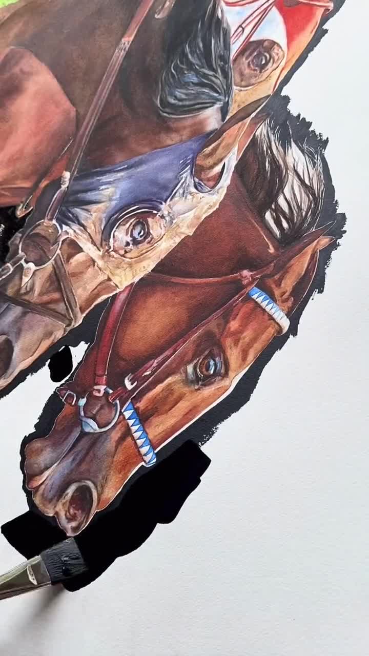 Kentucky Derby Winner Mystic Dan 'by a Nose' White – Original