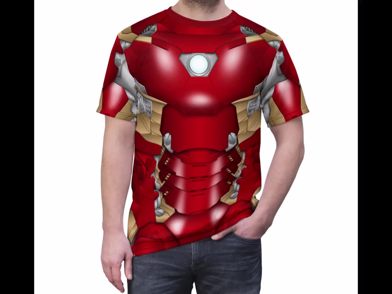 Camiseta Hombre Marvel Los Vengadores Ensamblados - Estampado Clásico Avengers Assemble - Manga Corta
