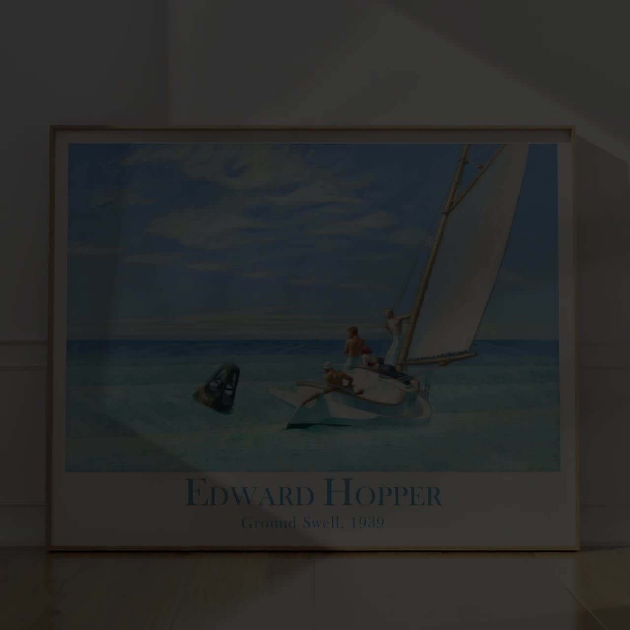 Ground Swell（エドワード ホッパー）アートポスター Ground Swell Nautical Poster: Captivating Seascape Art by