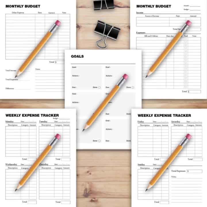 Bill Organizer Budget Planner Book - Monthly Budget and Expense