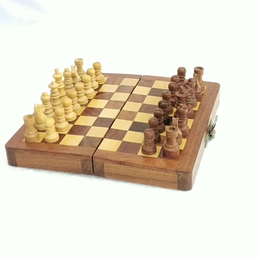 Wooden Chess Pieces - French Metro Antiques