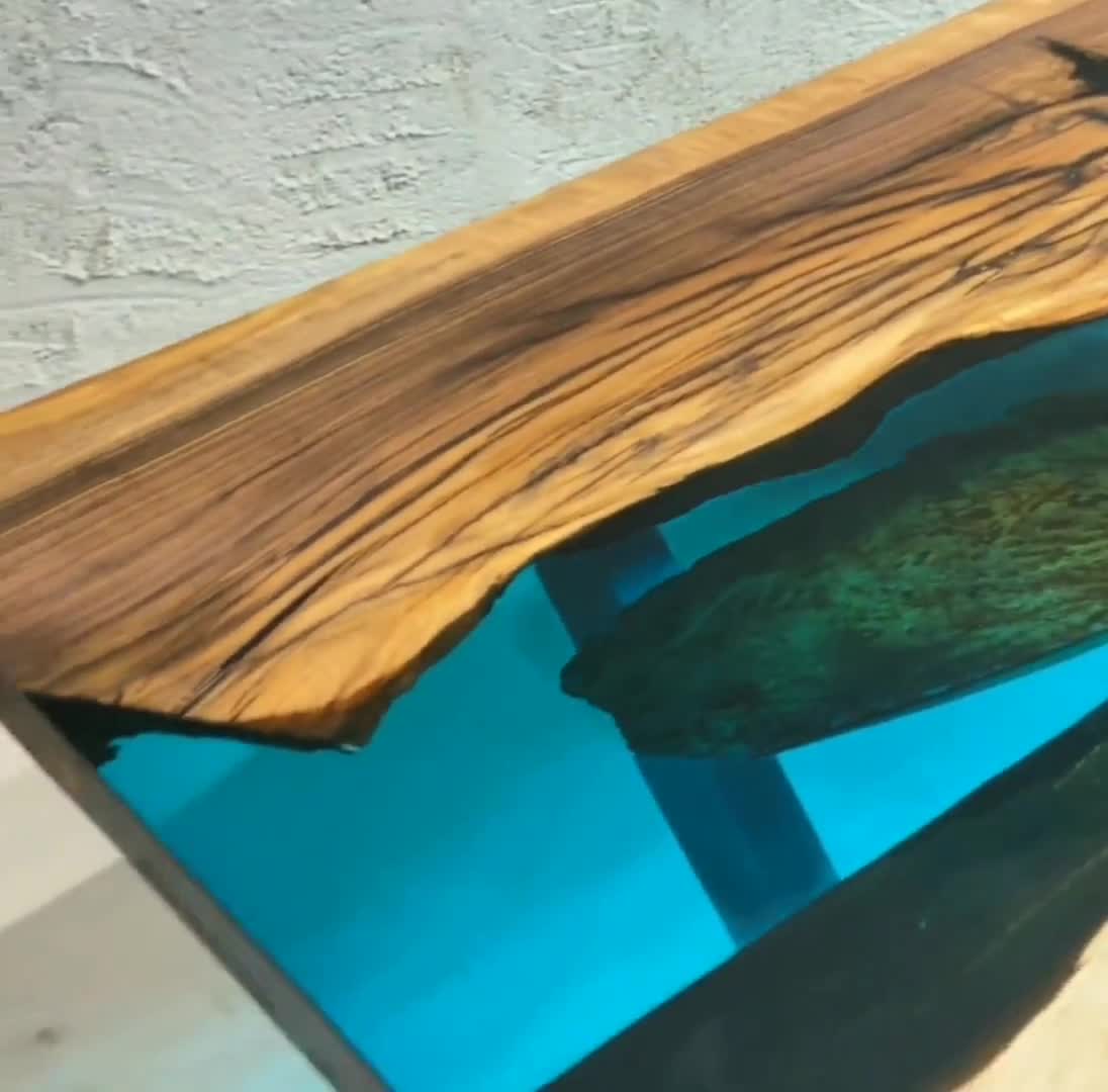 Custom Live Edge Dining Table, Epoxy River Table, Resin Coffee