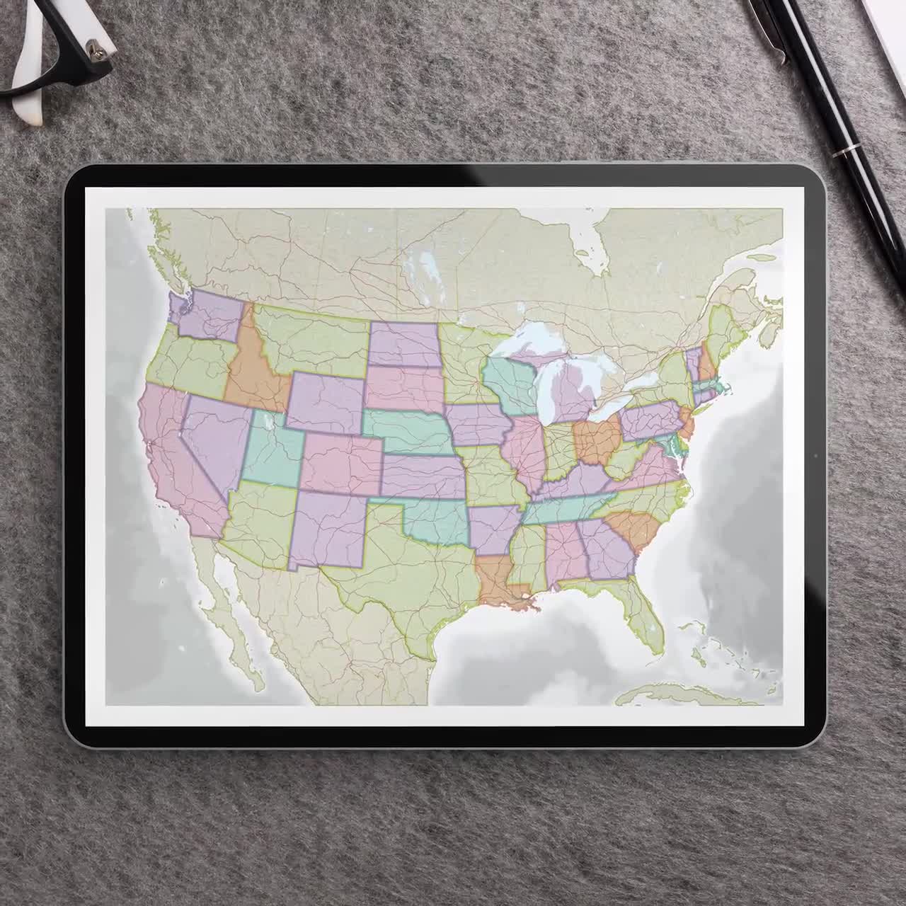Pdf Editable United States Map Printable US Maps With States (USA,