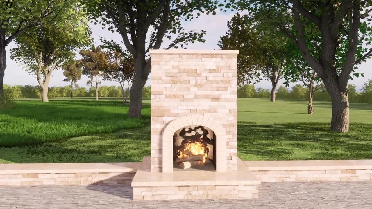 Planos de chimeneas para exteriores de 4x5 pies - Plano de bricolaje en PDF, image size:1280x720