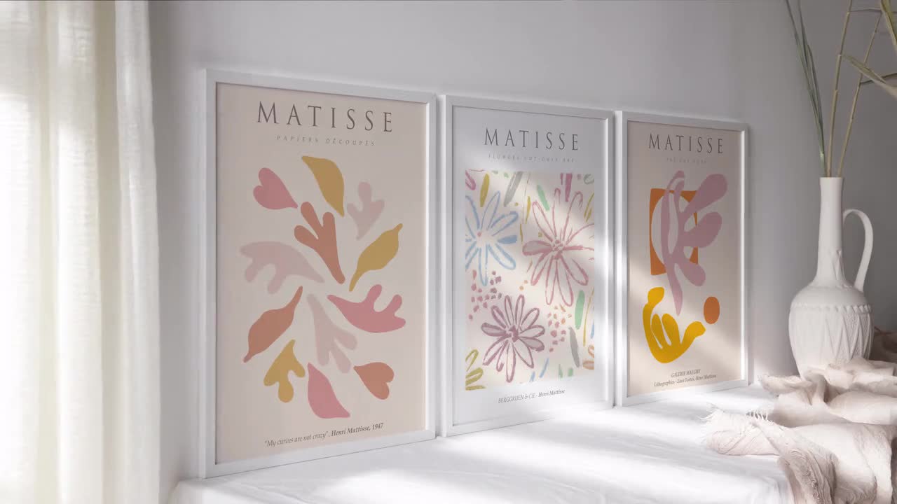 Matisse Prints, Set of 3 Prints, Neutral Beige Wall Art Prints, Matisse  Wall Art, Neutral Boho Wall Art, Matisse Exhibition Art Posters