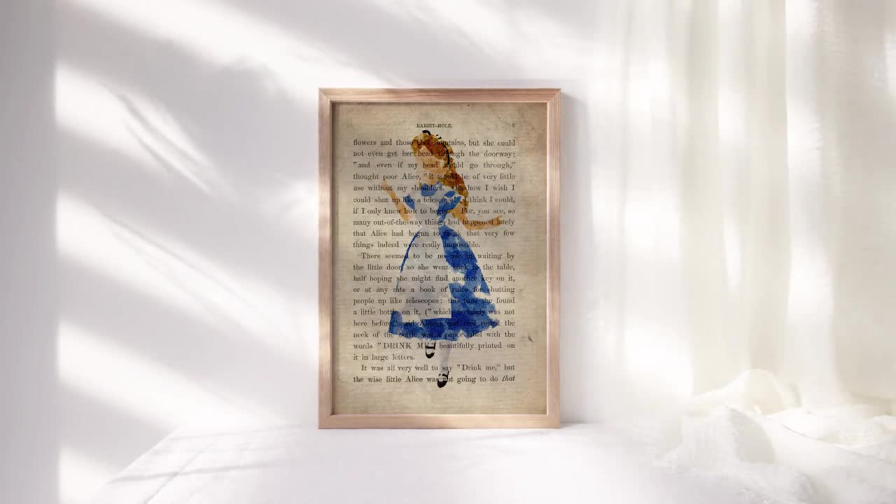 Alice in Wonderland Prints - 8x10 Unframed Wall Art Print Poster - Perfect  Alice in Wonderland Gifts and Decorations (The Cards Painting)