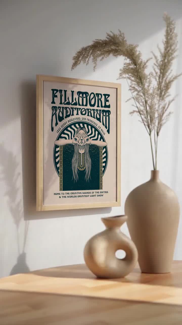Fillmore Auditorium Poster, Psychedelic Art Print
