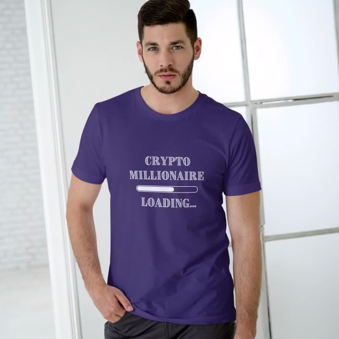 Crypto Millionaire Loading T-shirt: 100% Cotton Trader Tee