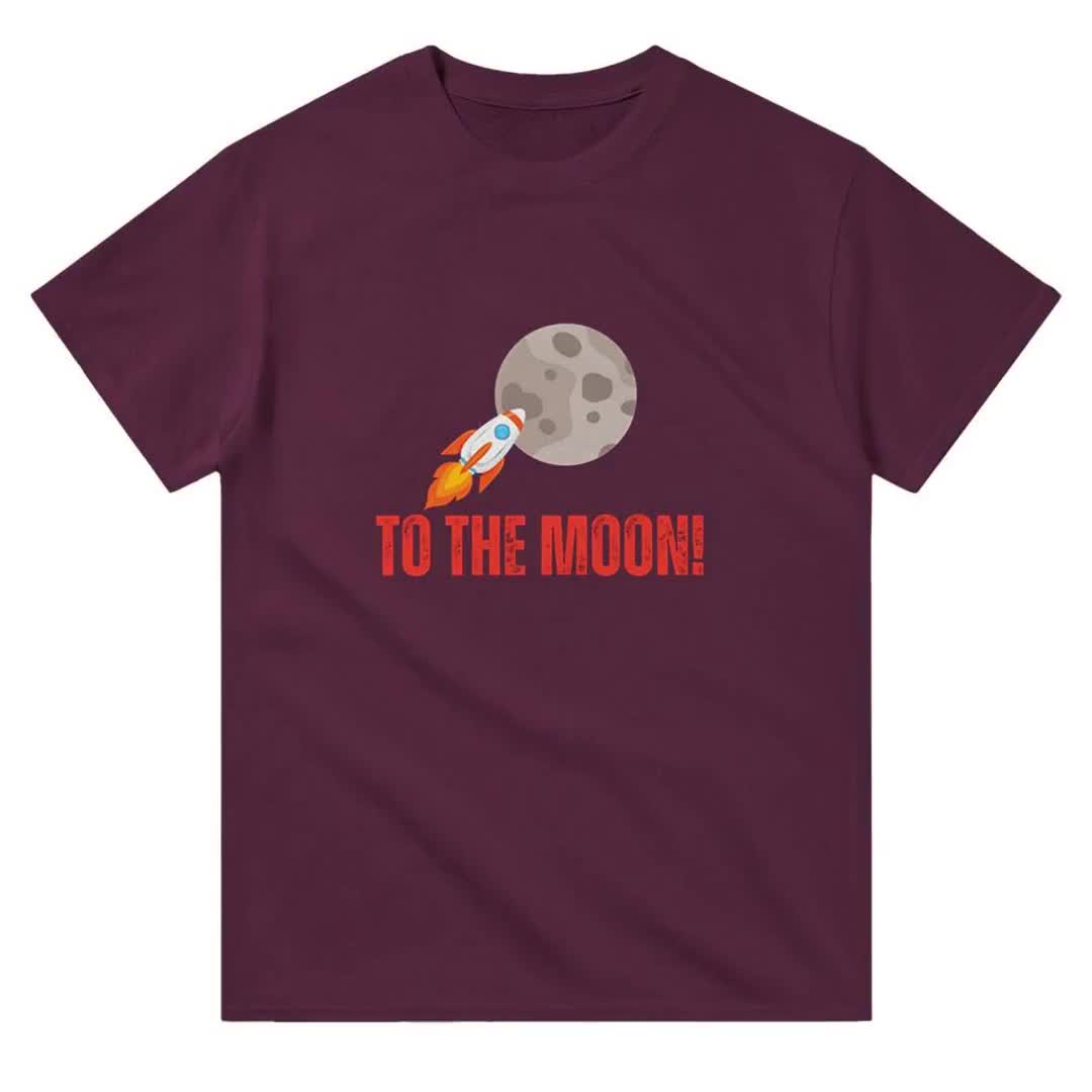 To The Moon Crypto Tシャツ：面白いビットコイントレーダーTシャツ