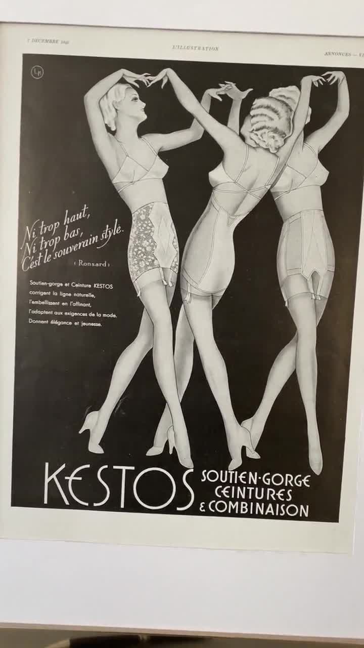 Vintage Lingerie Ad, Rare Authentic Print, Pin up Girls Print, French  Fashion Art, Nude Line Drawing, Parisian Fashion, Mid Century Modern - Etsy